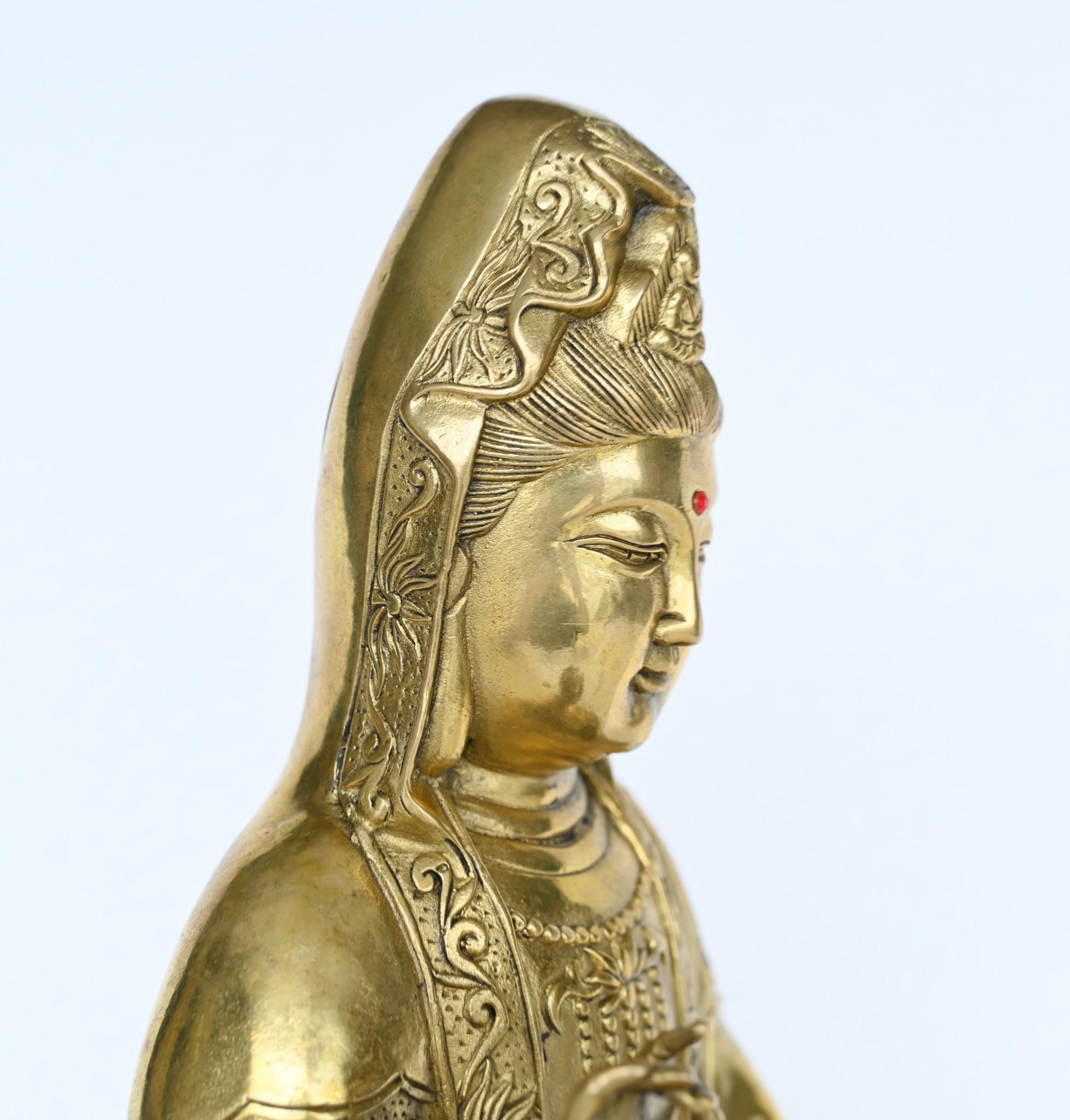 Bronze Nepalese Buddha Statue Meditation Buddhism 6