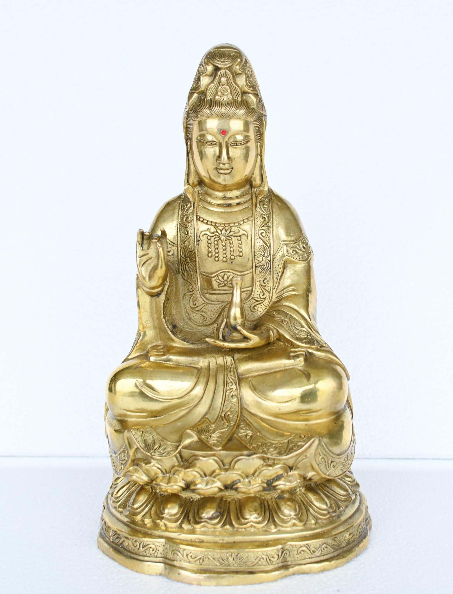 Bronze Nepalese Buddha Statue Meditation Buddhism 7