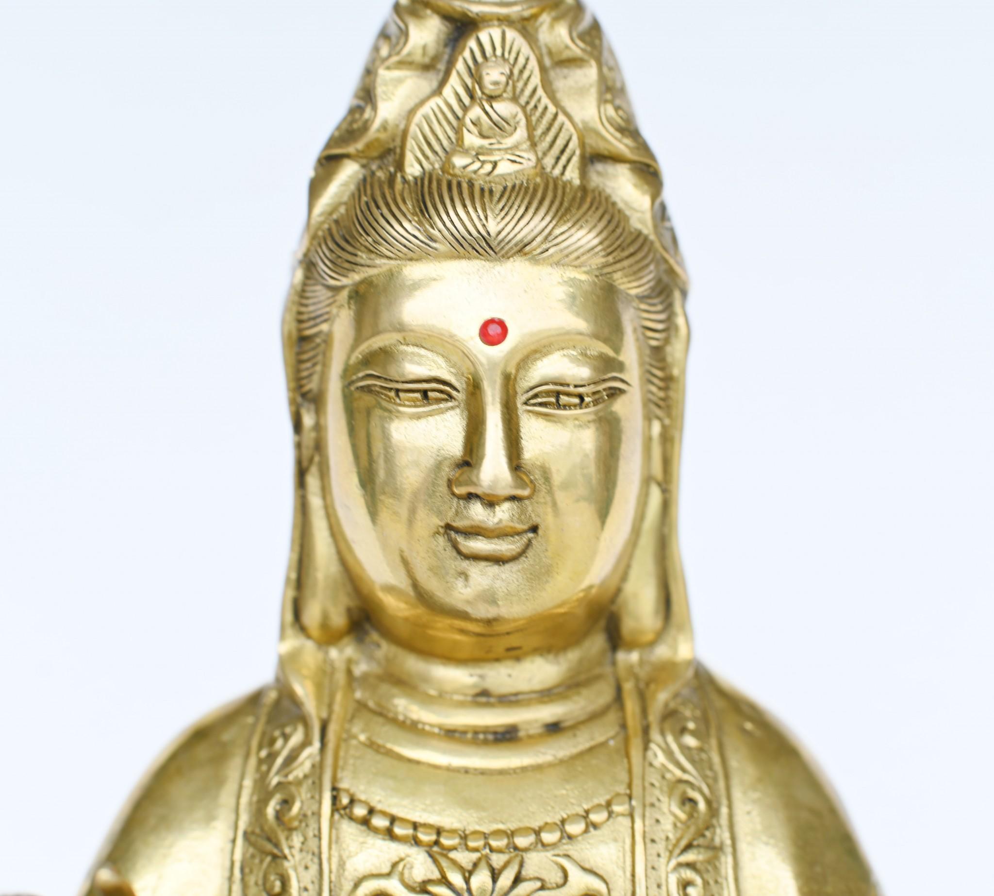 Bronze Nepalese Buddha Statue Meditation Buddhism 8