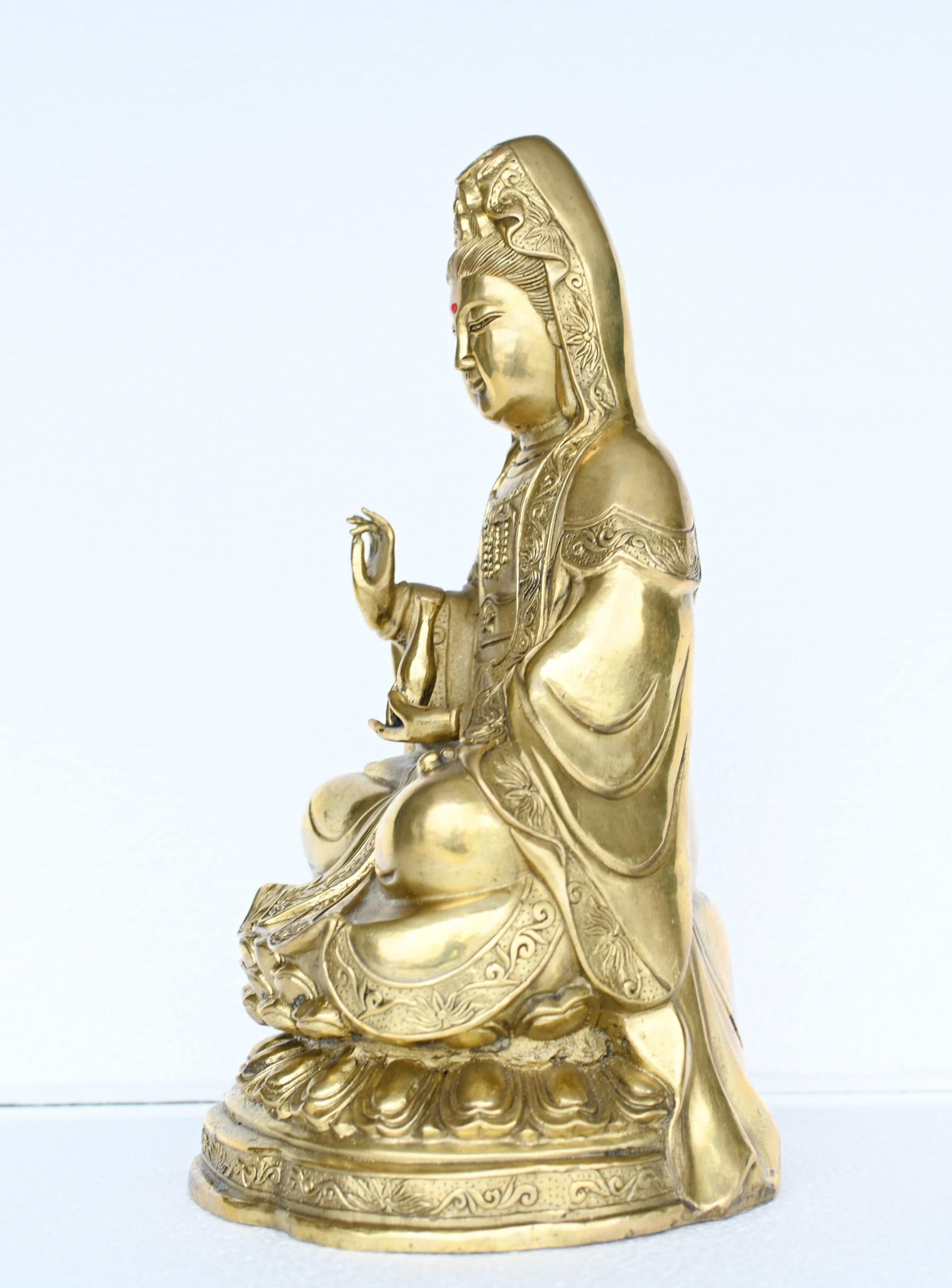 Late 20th Century Bronze Nepalese Buddha Statue Meditation Buddhism