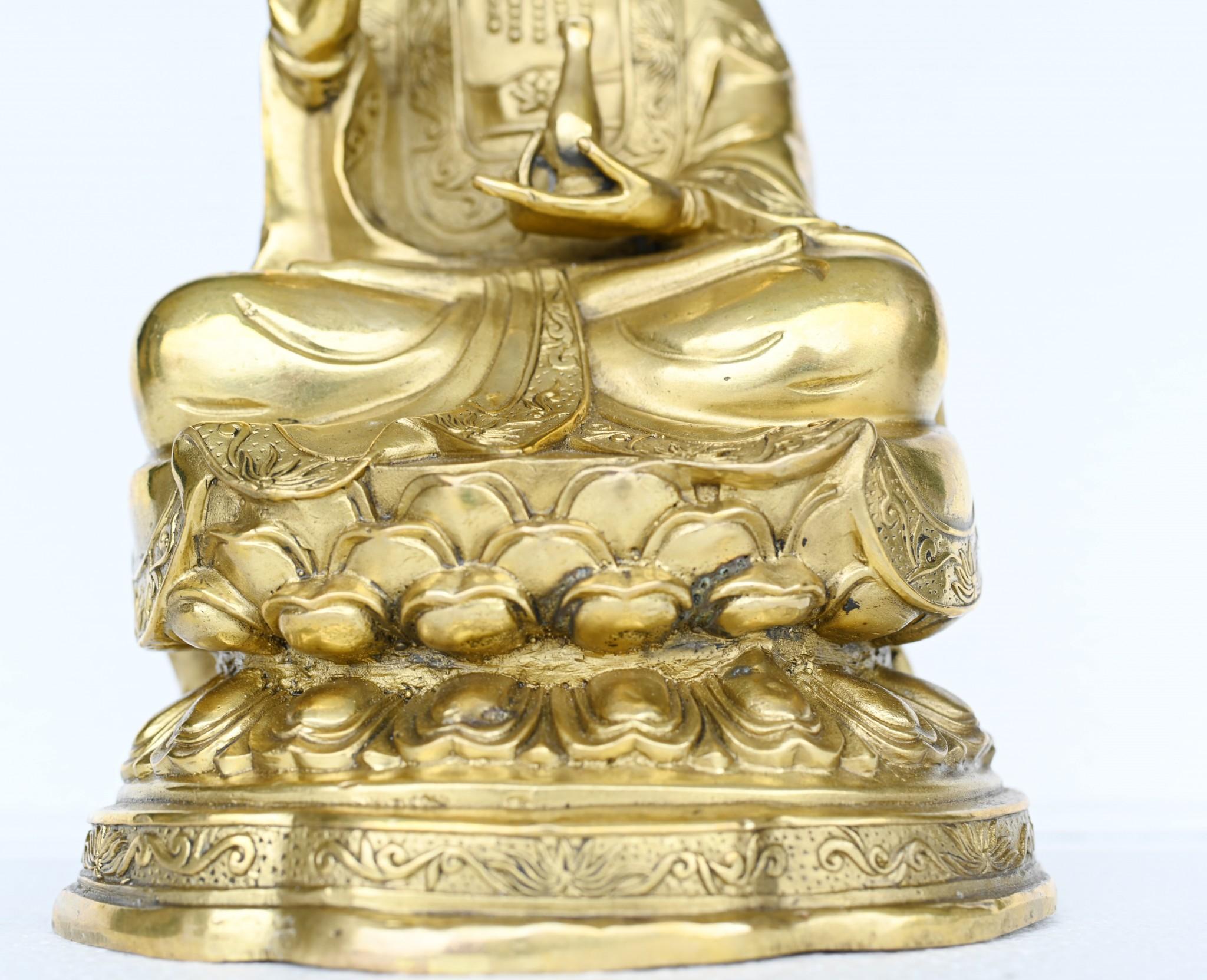 Bronze Nepalese Buddha Statue Meditation Buddhism 1