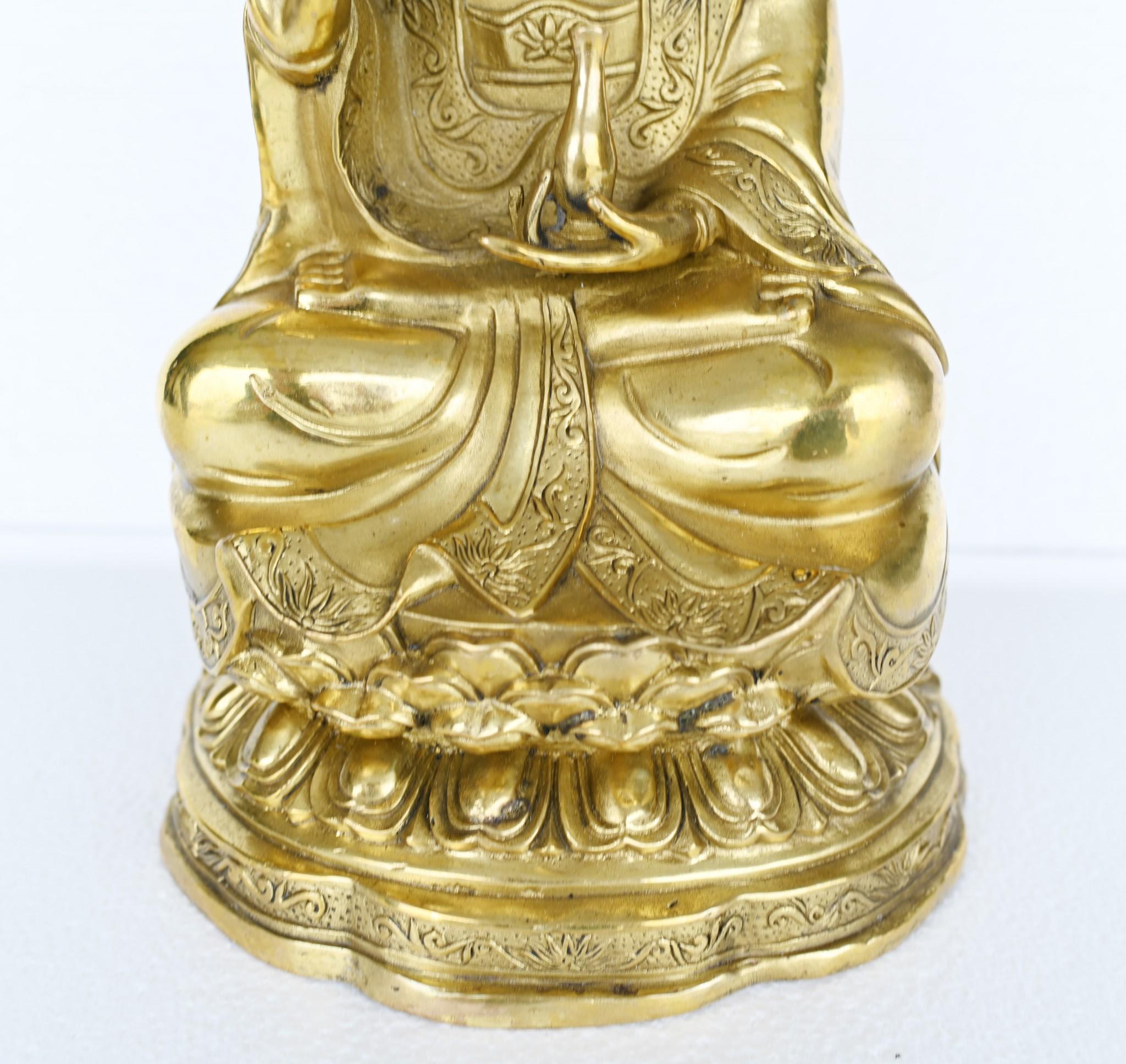 Bronze Nepalese Buddha Statue Meditation Buddhism 2