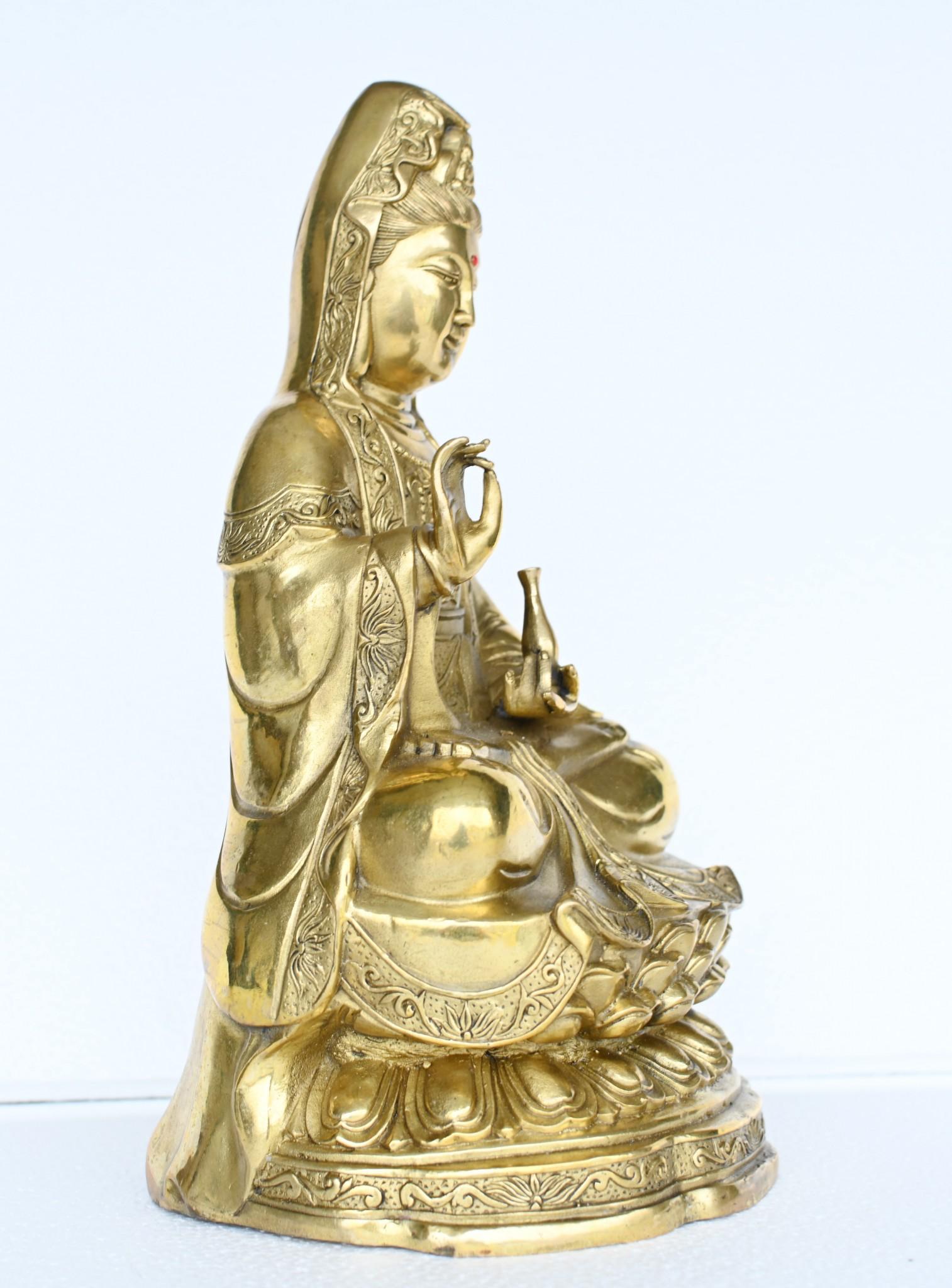 Bronze Nepalese Buddha Statue Meditation Buddhism 3