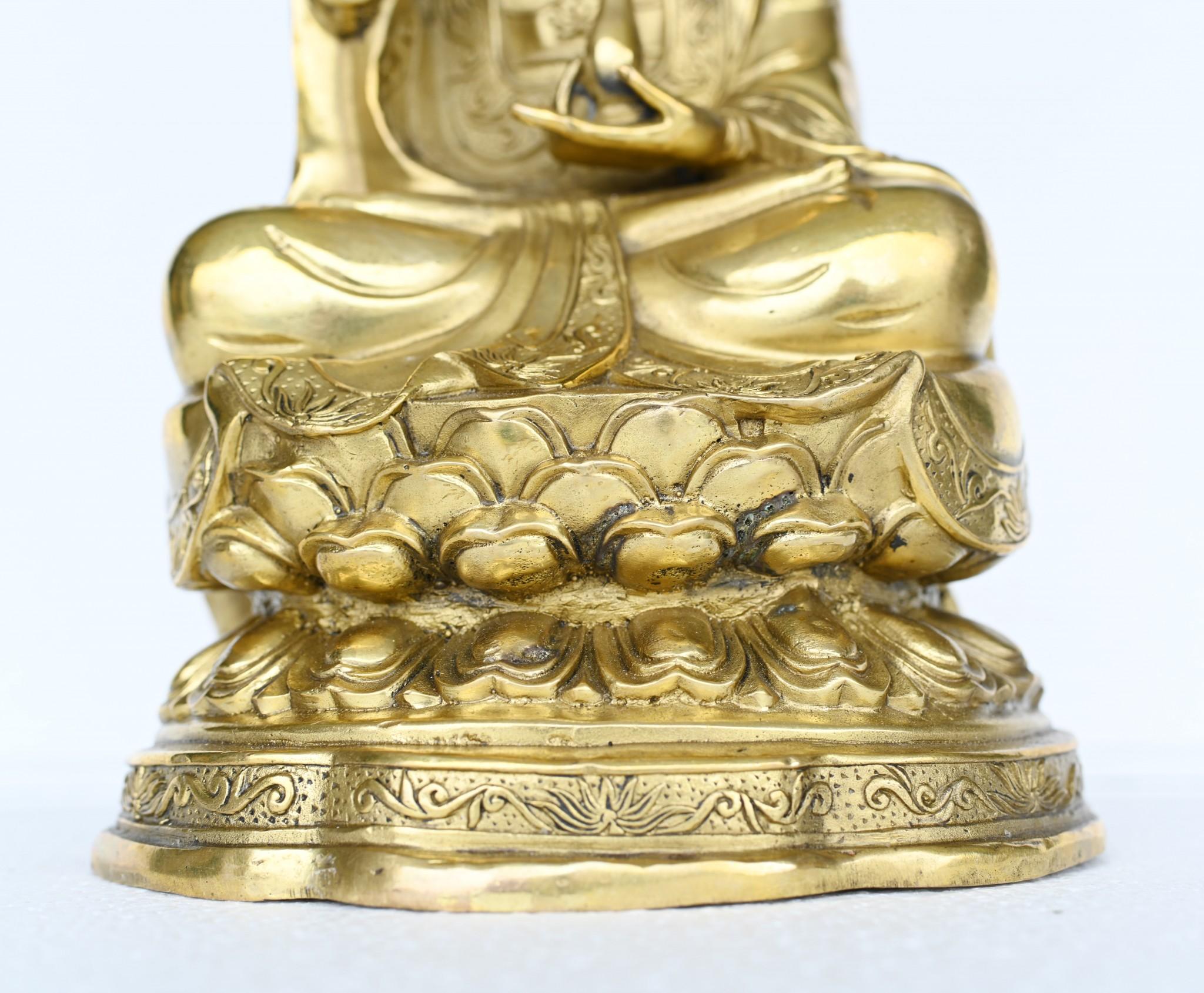 Bronze Nepalese Buddha Statue Meditation Buddhism 4
