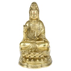 Bronze Nepalese Buddha Statue Meditation Buddhism