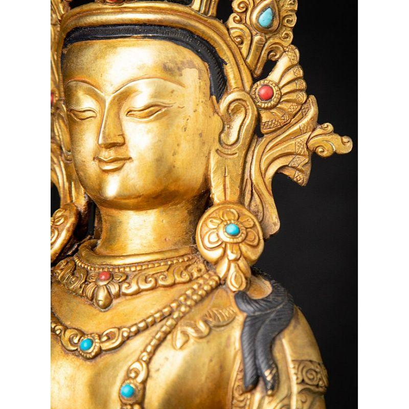 Bronze Nepali Aparmita Buddha Statue from Nepal For Sale 14