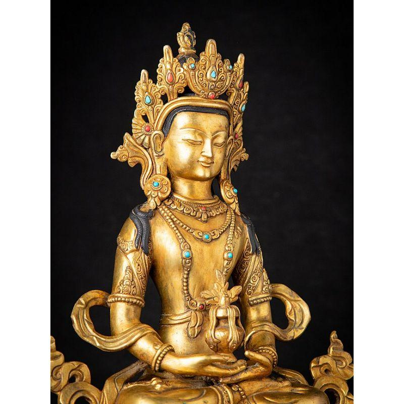 Bronze Nepali Aparmita Buddha Statue from Nepal For Sale 2