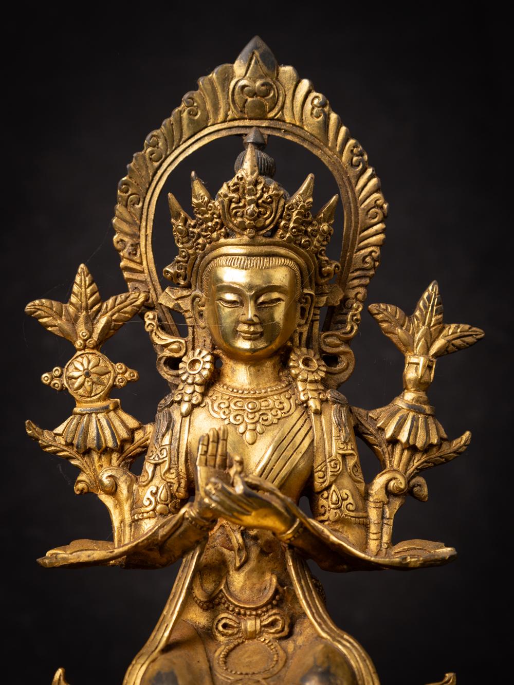 Bronze Nepali Maitreya Buddha statue from Nepal - Original Buddhas For Sale 1