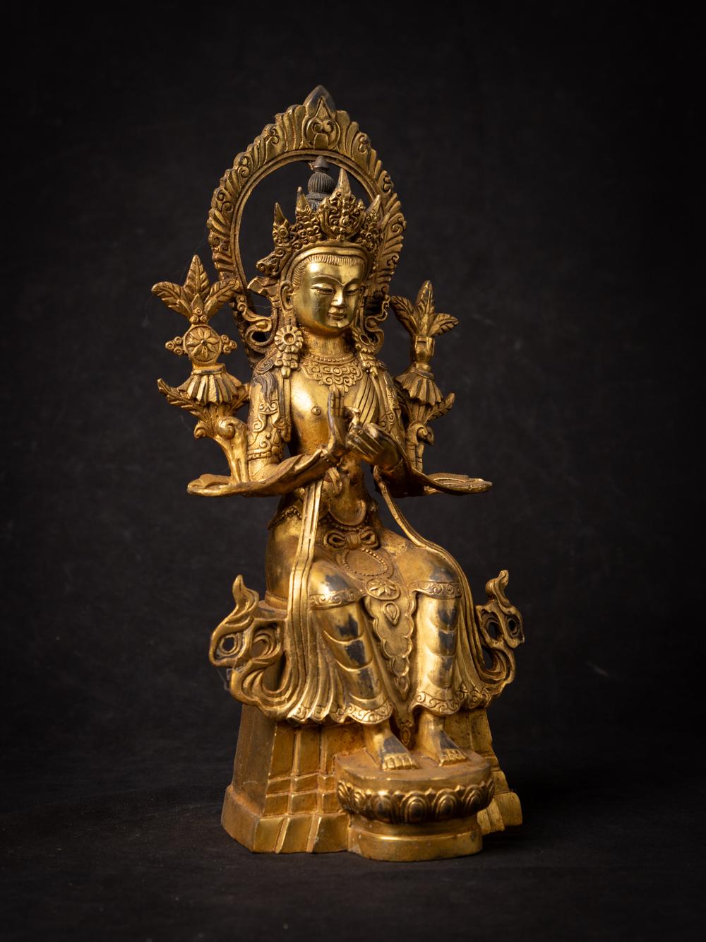 Bronze Nepali Maitreya Buddha statue from Nepal - Original Buddhas For Sale 2