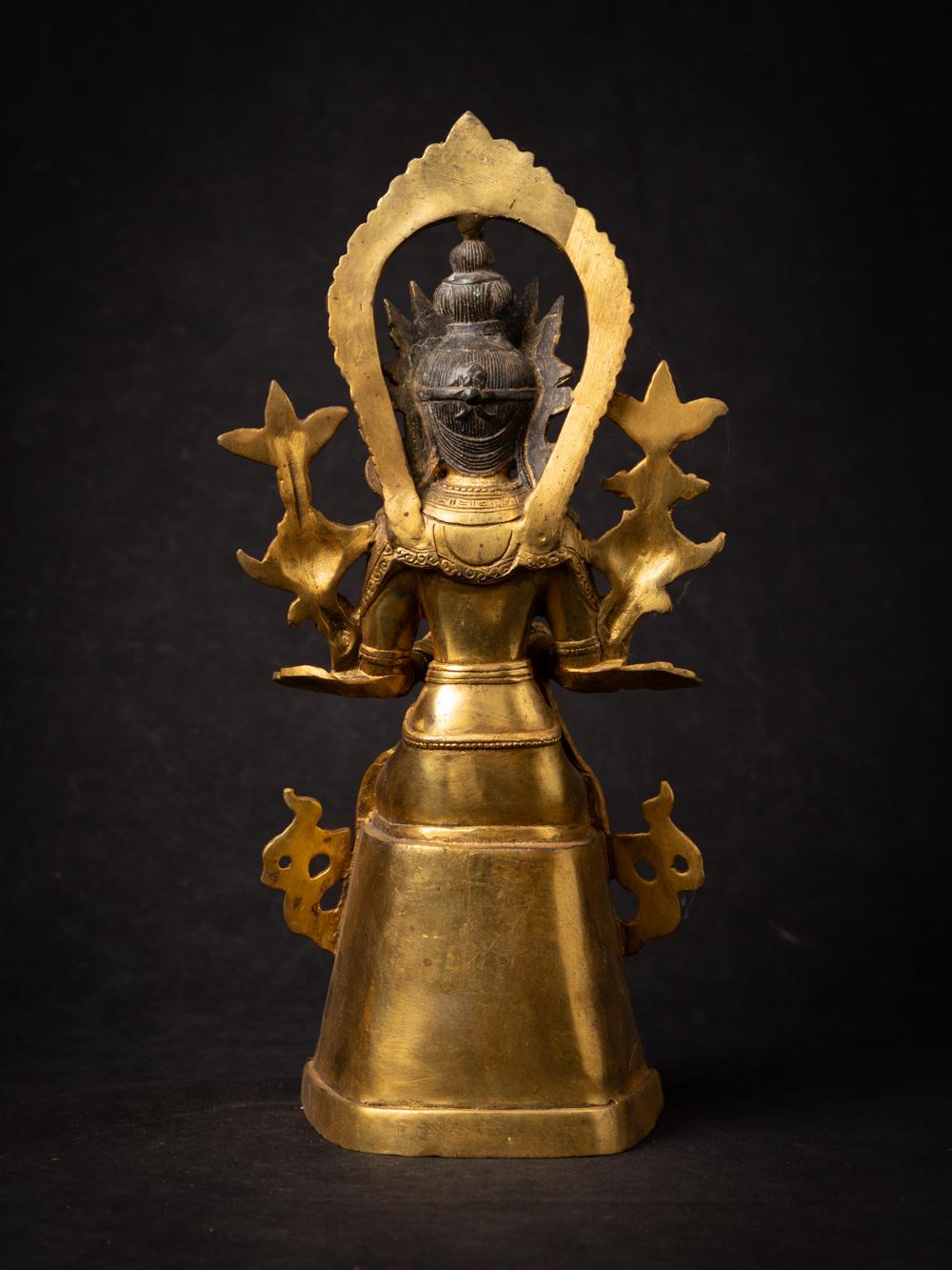 Bronze Nepali Maitreya Buddha statue from Nepal - Original Buddhas For Sale 4