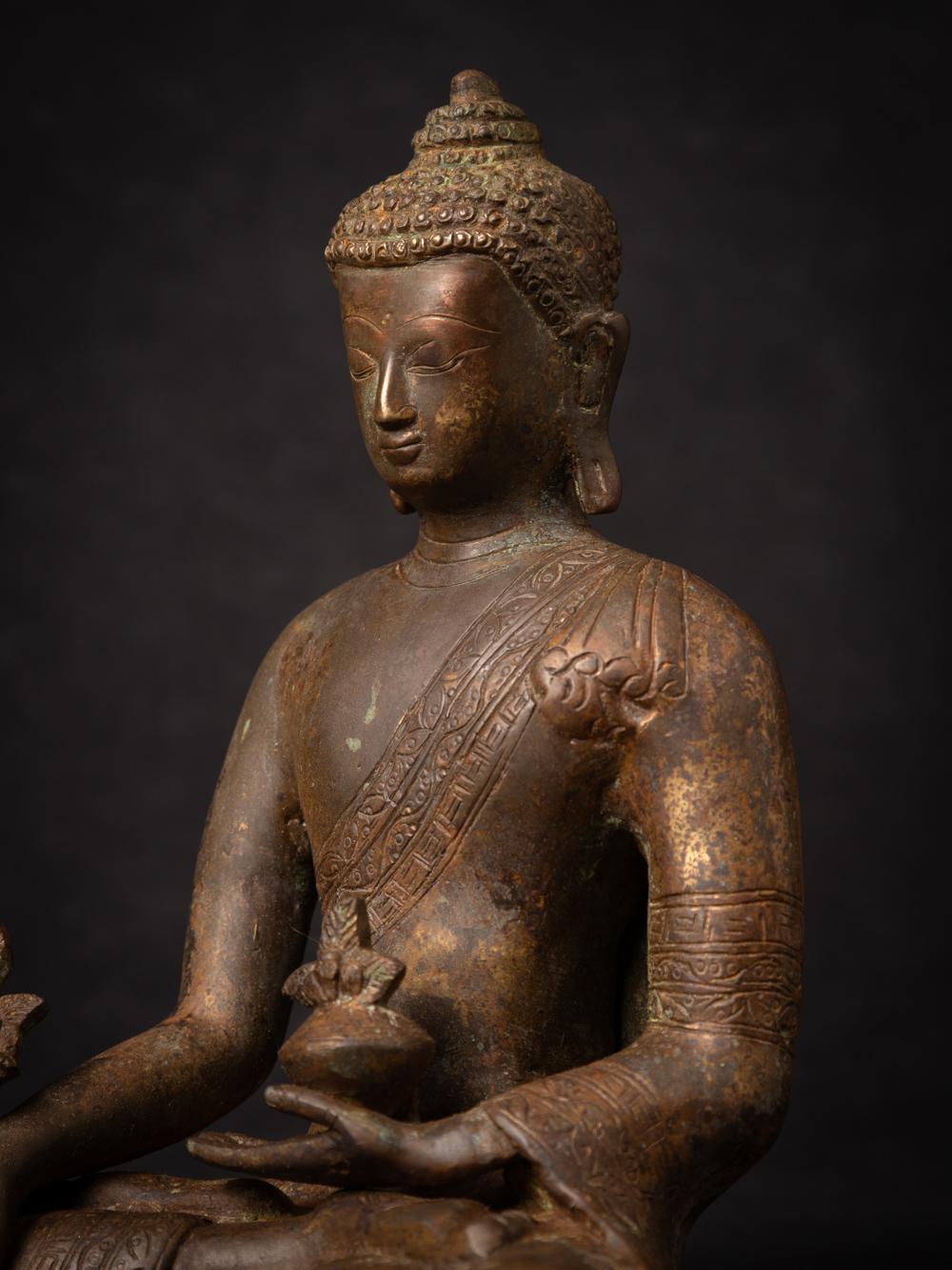 Bronze Nepali Medicine Buddha statue - Originalbuddhas 2