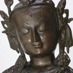 Bronze Nepali Parvati Hindu Goddess Figure 20thC