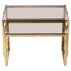 Bronze Nesting Table by Jacques Quinet, circa 1960