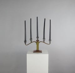 Bronze & Nickel Candelabra by Bradley & Hubbard