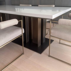 Bronze Nila Dining Table by Davide Sozzi for Promemoria, Lacquered Top, Italy