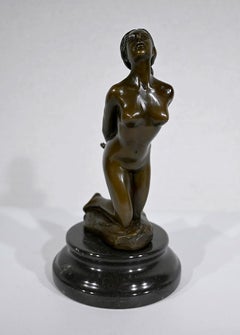 Bronze sculpture  “Female nude” by A. Cesaro – 20th