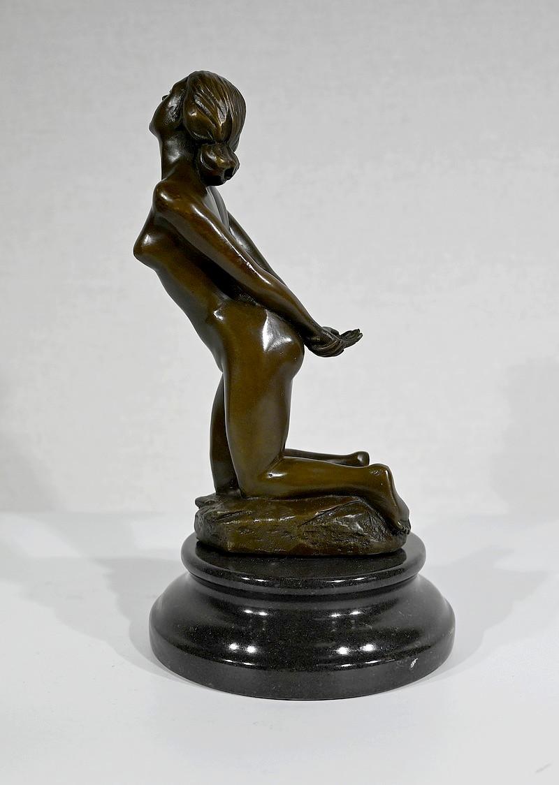 Bronze sculpture  “Female nude” by A. Cesaro – 20th In Good Condition For Sale In HÉRIC, FR