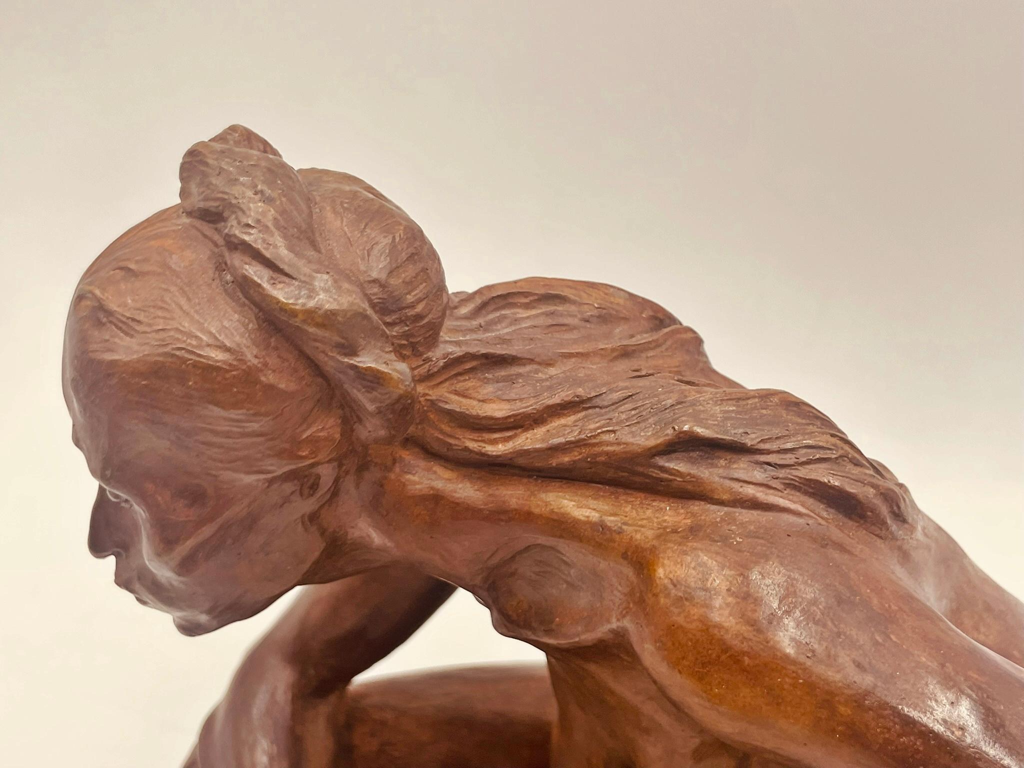 Seltene und ausdrucksstarke Bronzeskulptur des mexikanischen Künstlers Jorge Durón (geb. 1930er Jahre), datiert 1978, signiert 