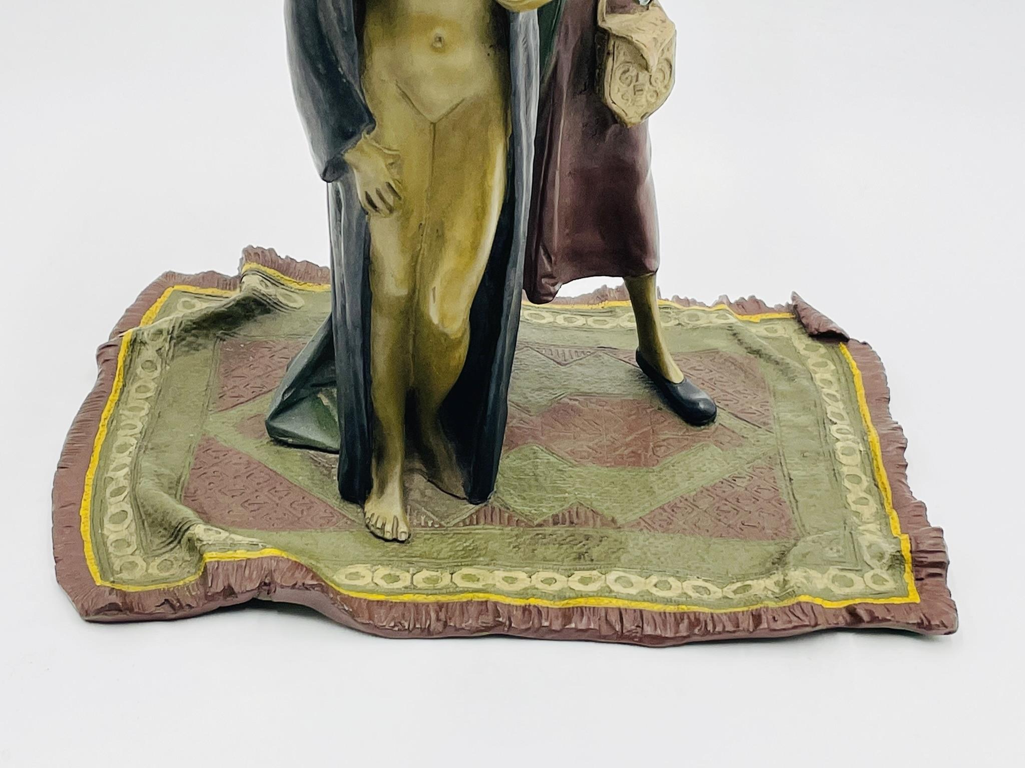 Bronze Nude Figural Sculpture by Franz Bergman For Sale 5
