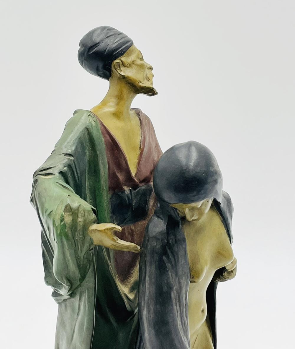 Bronze Nude Figural Sculpture by Franz Bergman For Sale 1