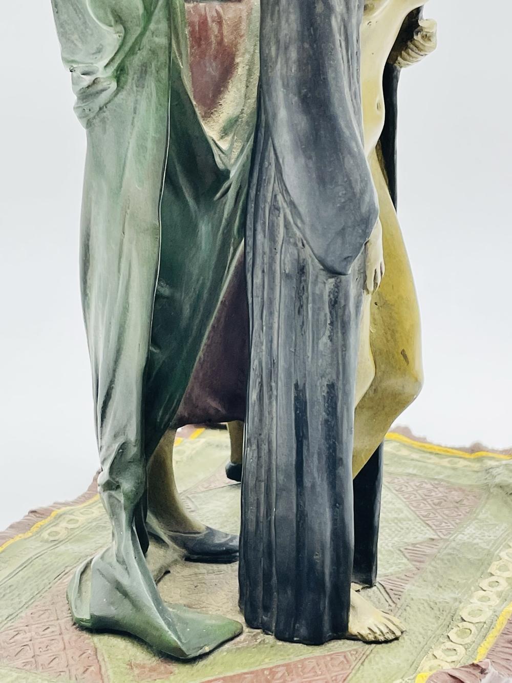 Bronze Nude Figural Sculpture by Franz Bergman For Sale 2
