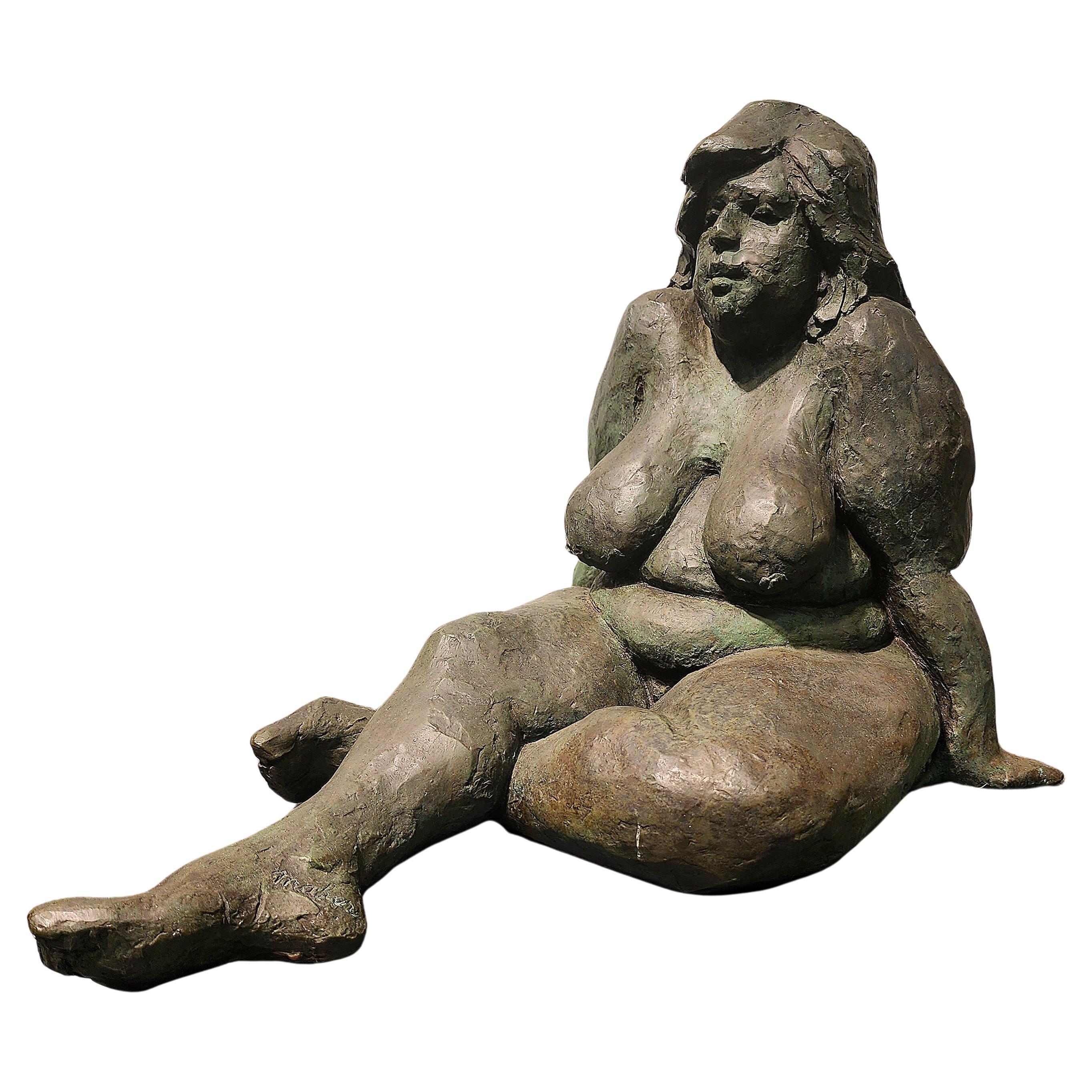 Mid-Century Modern Bronze Nude Sculpture by James Patrick Maher For Sale