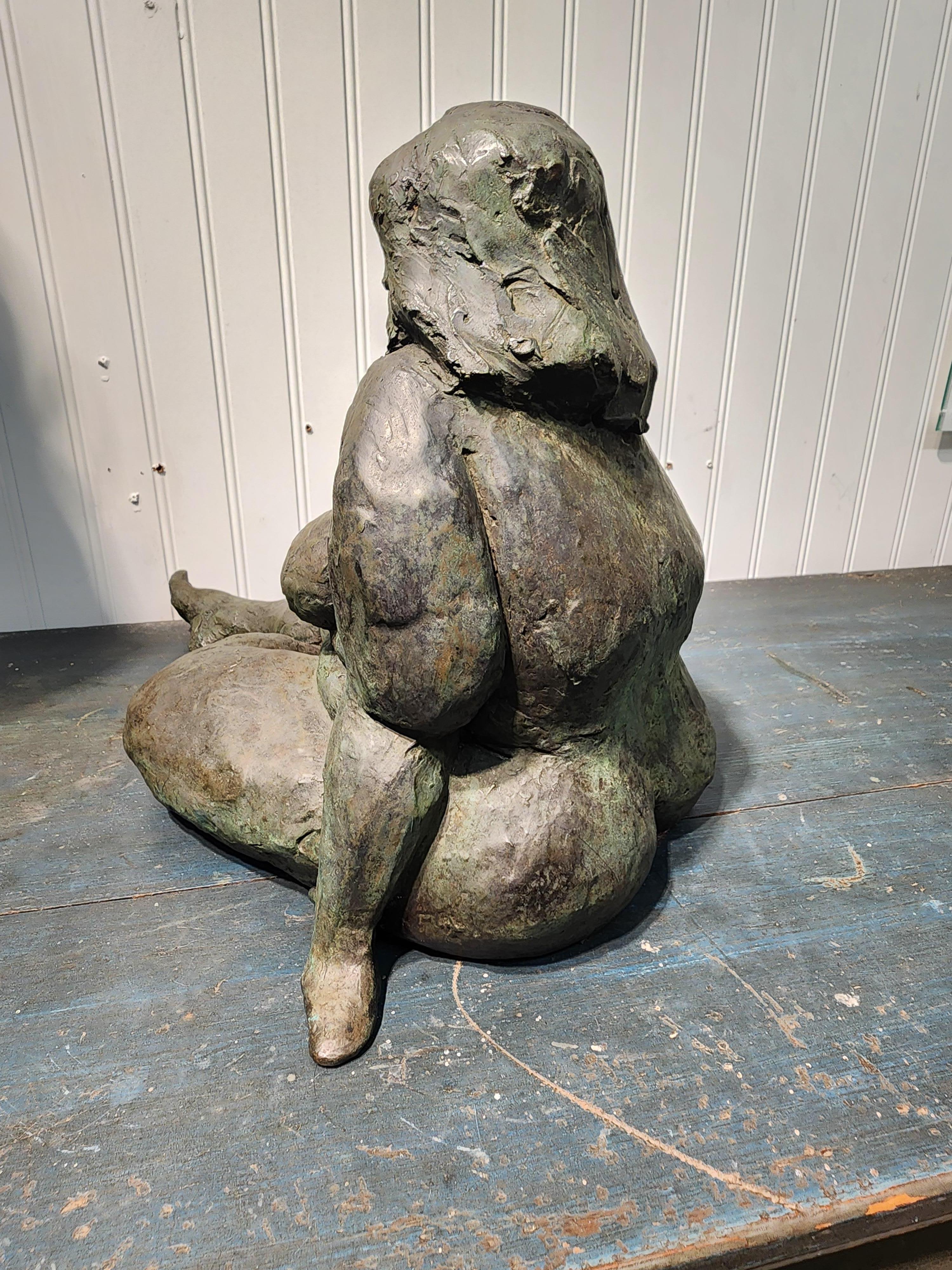 Late 20th Century Bronze Nude Sculpture by James Patrick Maher For Sale
