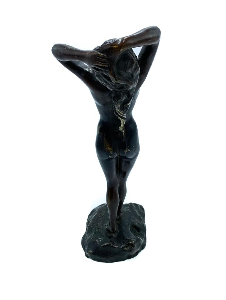 Italian Bronze nude Sculpture by Tito Obici 1800 For Sale