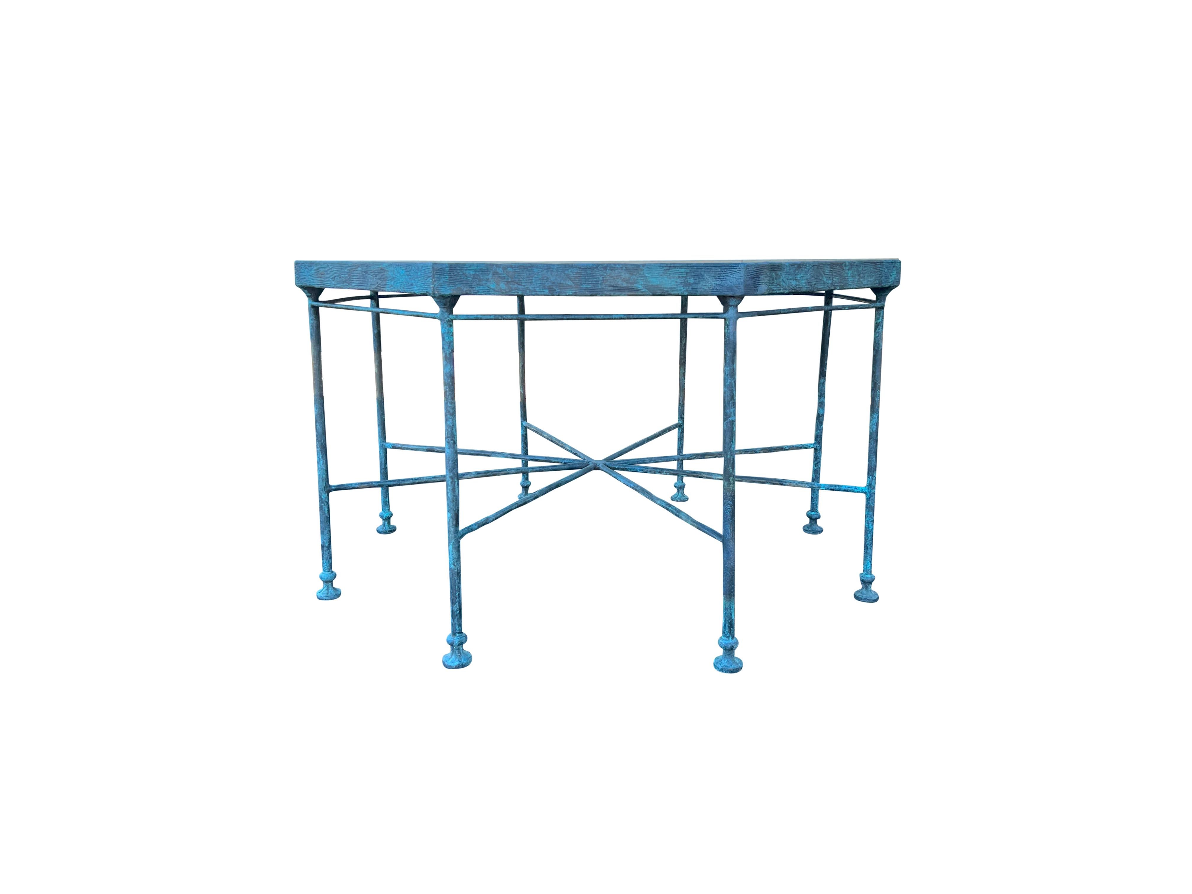 European Bronze Octagonal Center Table