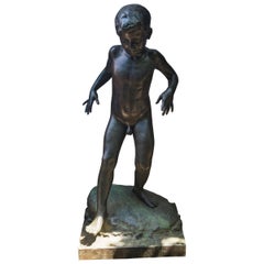Bronze of a Nude Boy