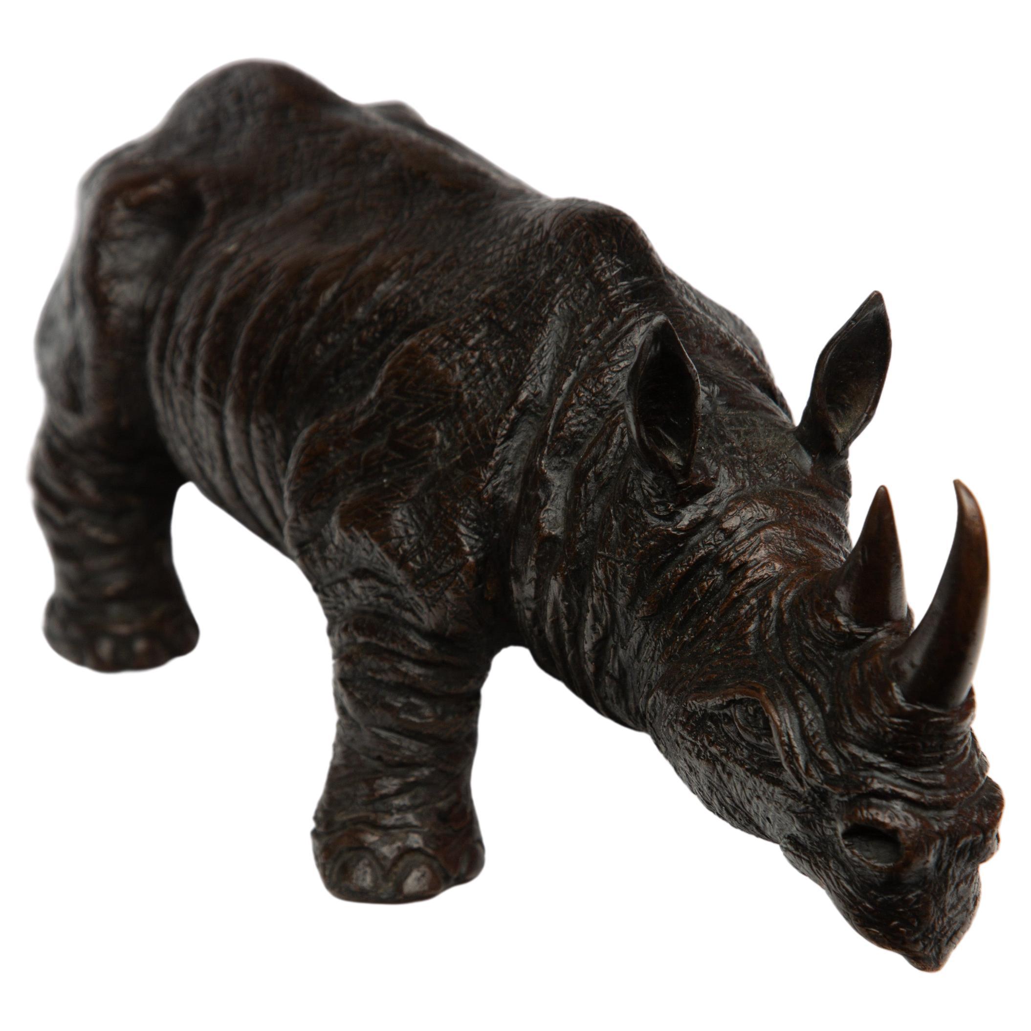 20th Century Bronze of a Rhinoceros