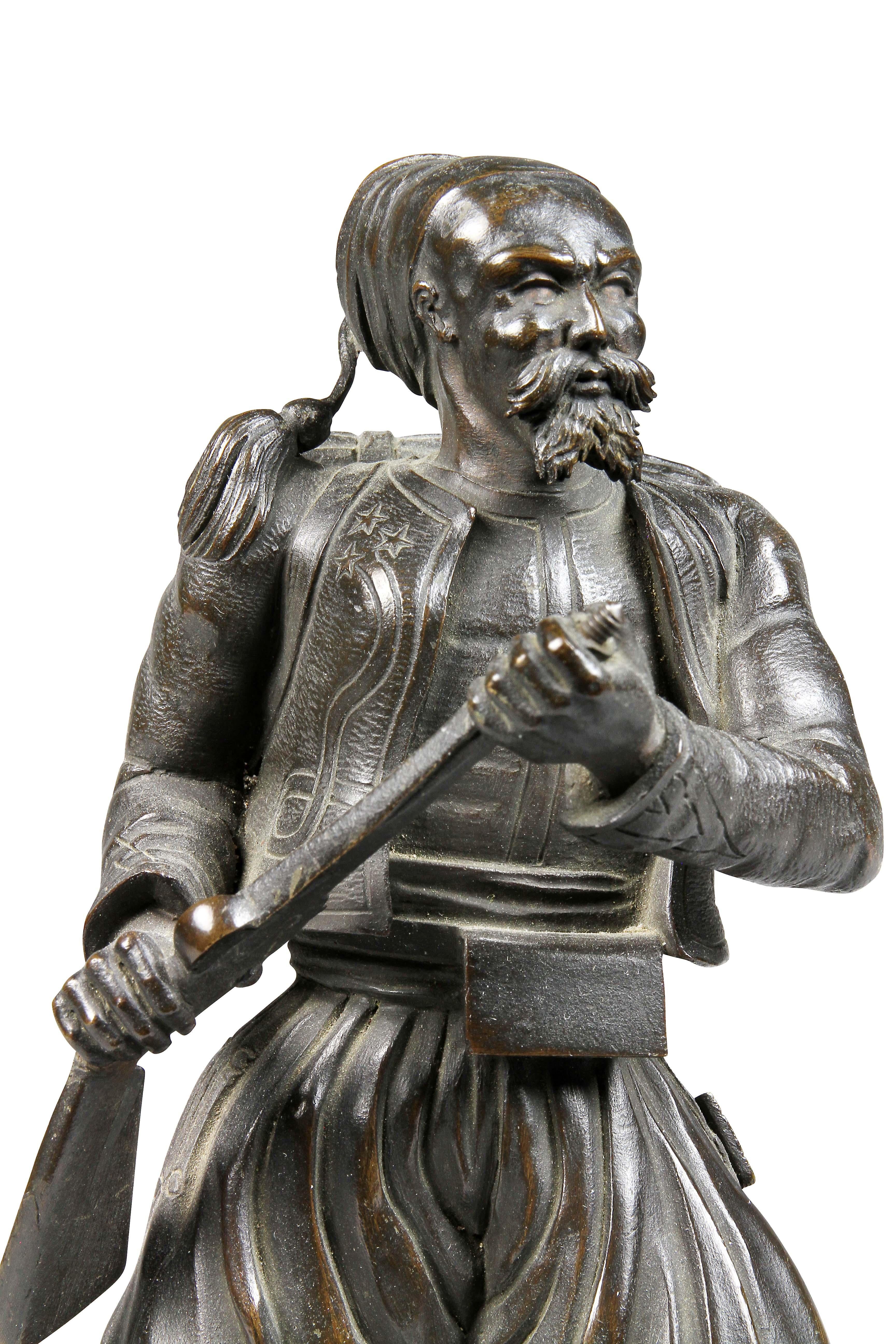 European Bronze of a Russian Cossack