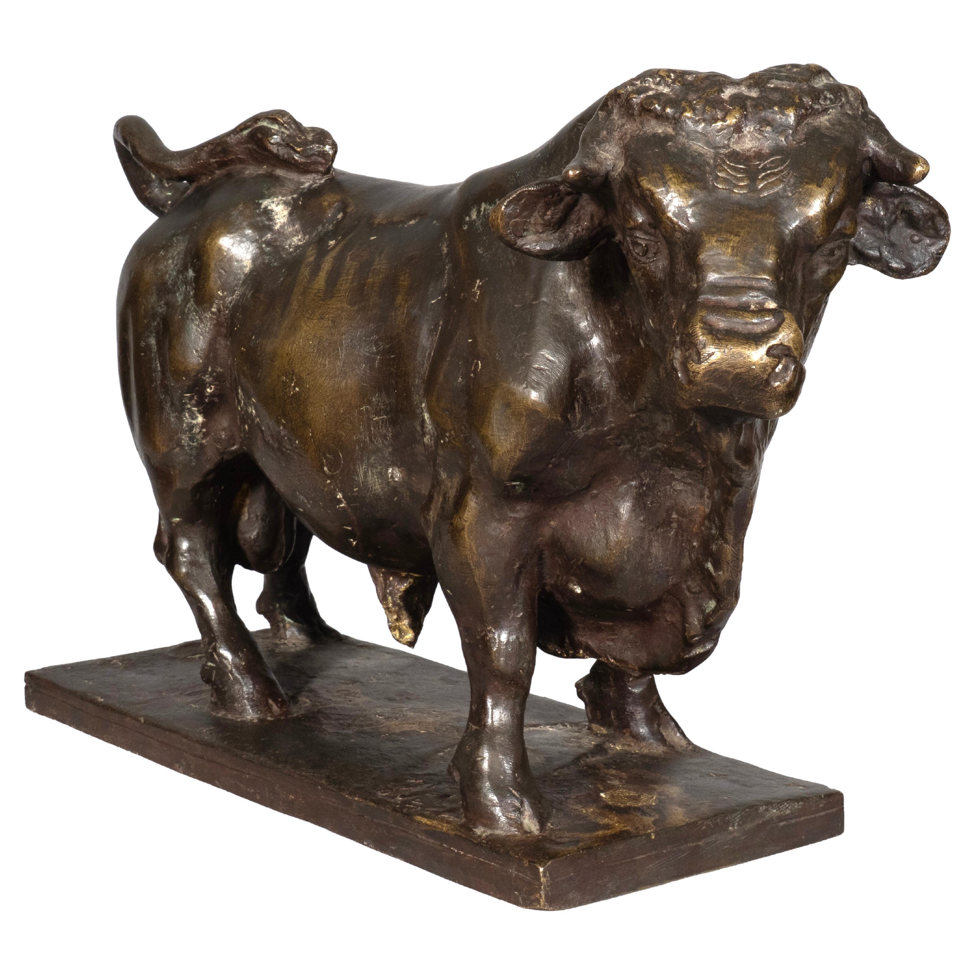 Bronze Of A Standing Bull For Sale