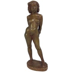 Bronze of a Standing Nude by Einar Luterkort