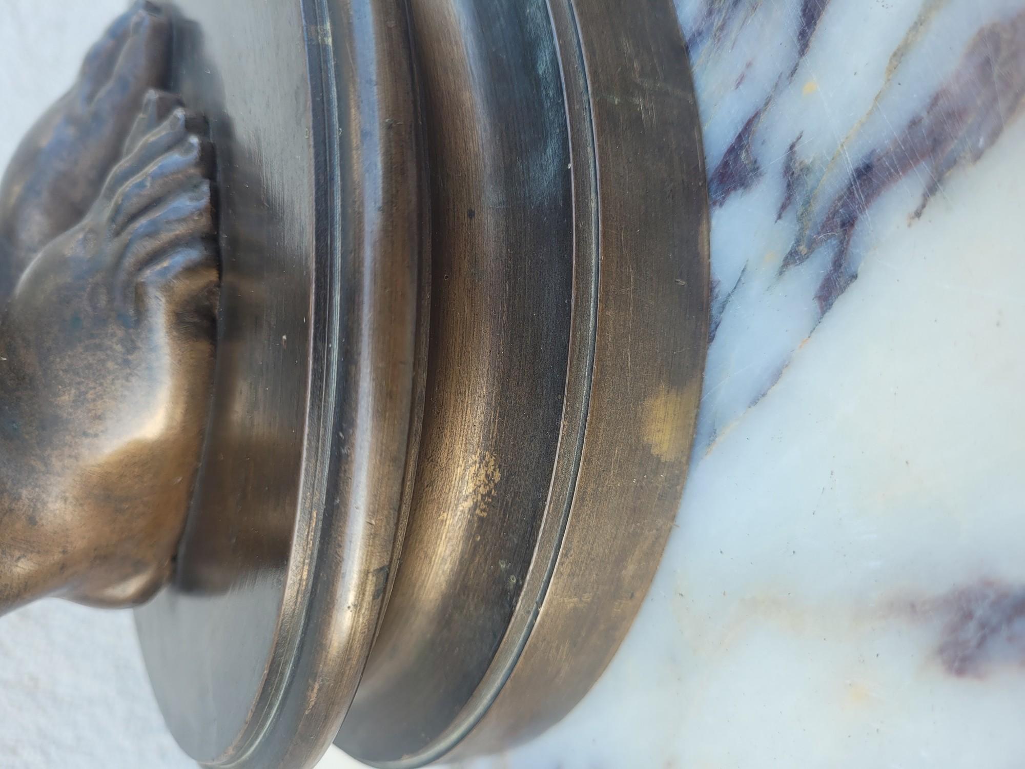 Bronzo di un putto alato in piedi, fine XIX secolo inizio XX secolo in vendita 15