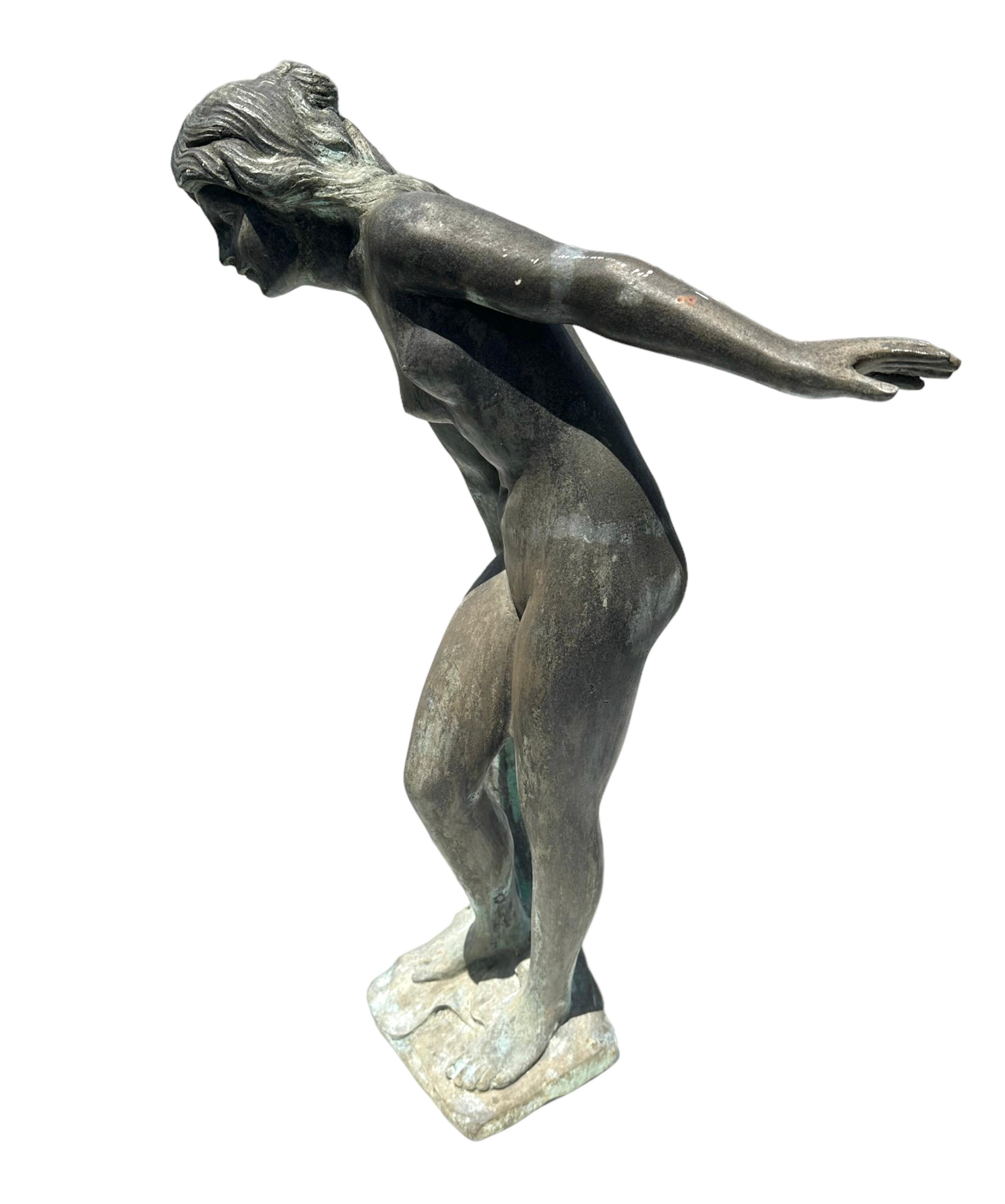 Bronze eines „Frauen mit Handtuch“ (Geschnitzt)