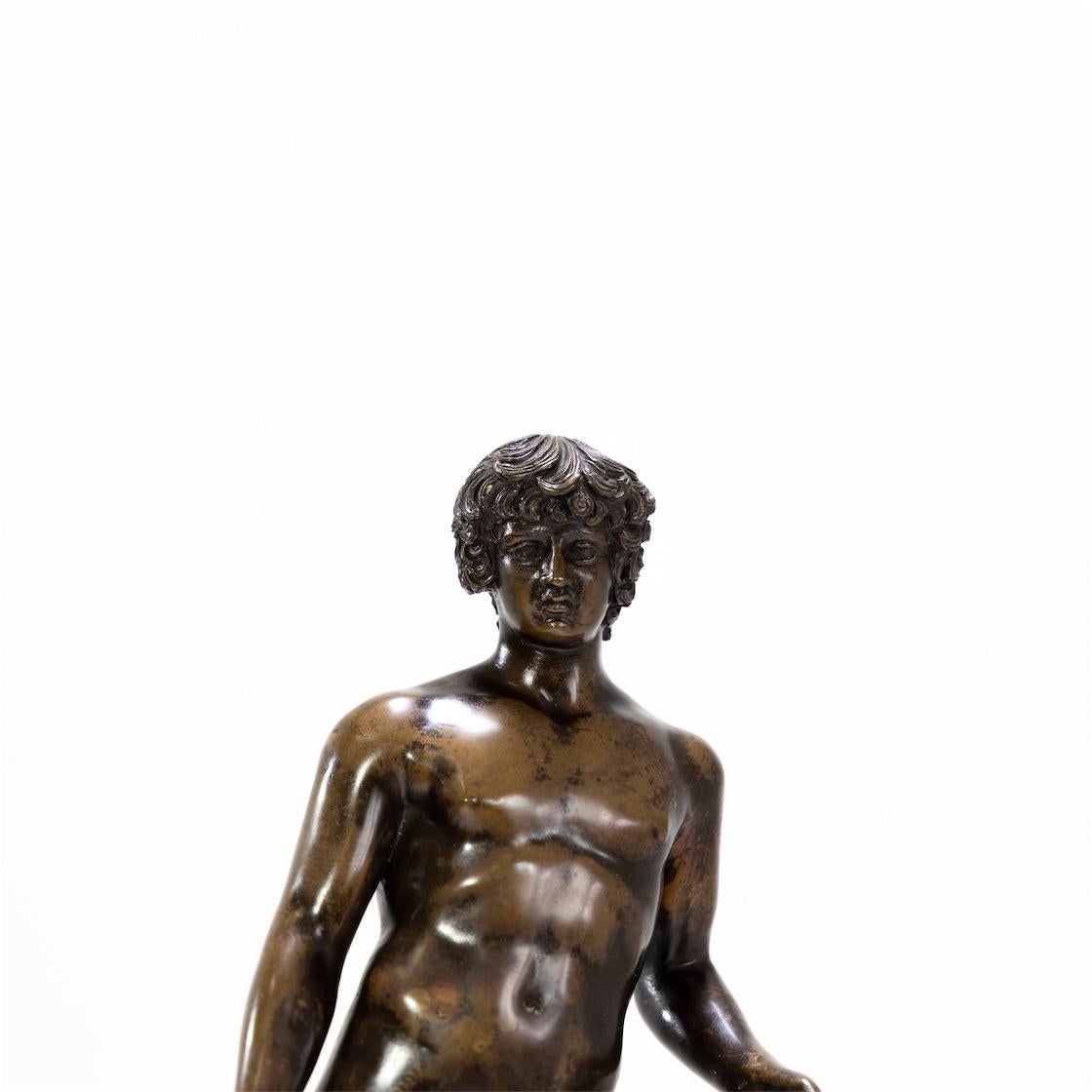 Neoclassical Bronze of Antinous Farnese, 19th Century