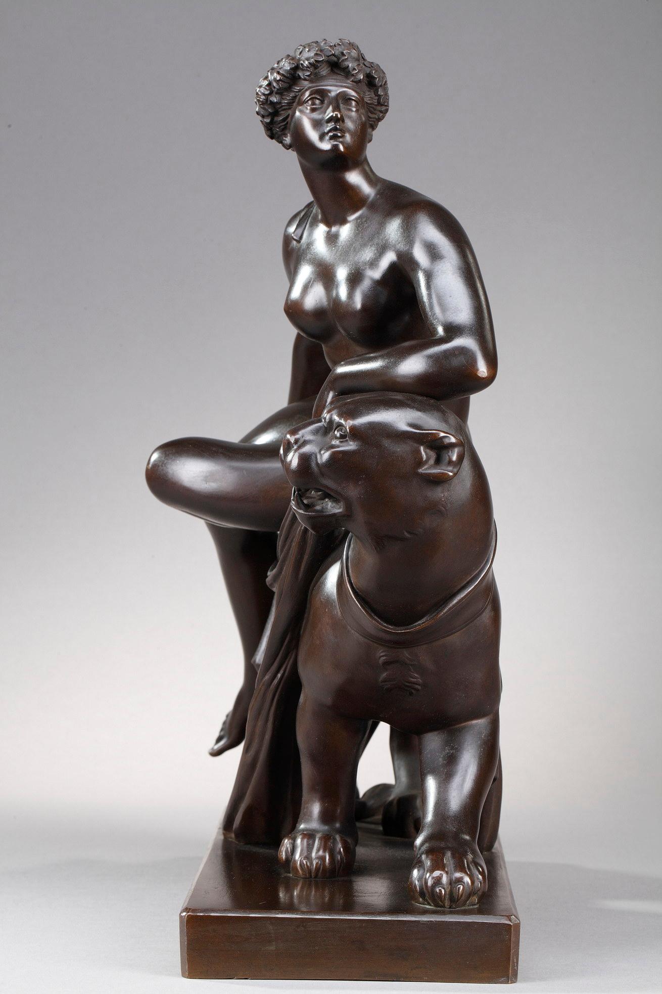 Patiné Bronze de « Ariane chevauchant une panthère », d'après Johann Heinrich Dannecker en vente