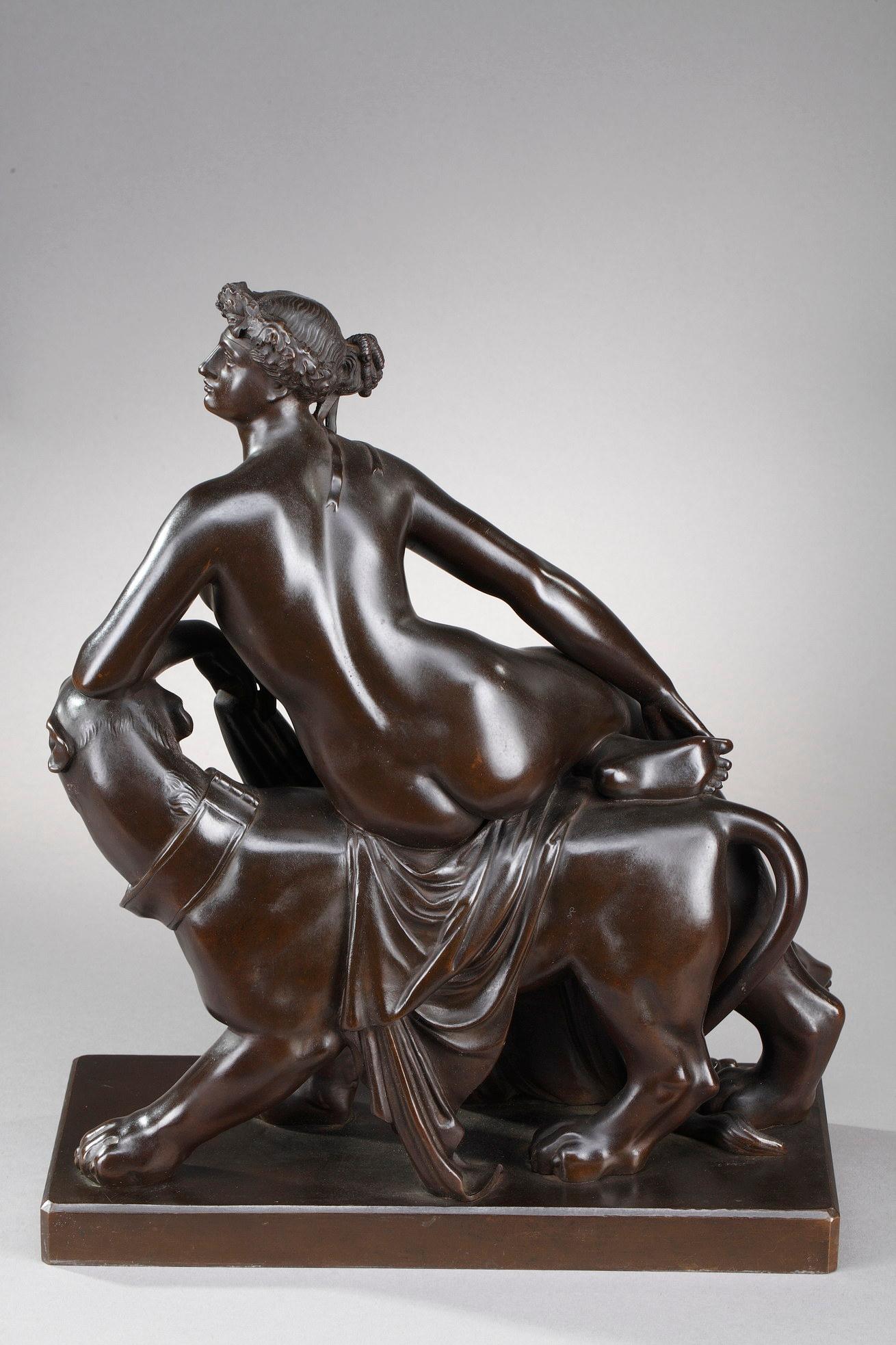 XIXe siècle Bronze de « Ariane chevauchant une panthère », d'après Johann Heinrich Dannecker en vente