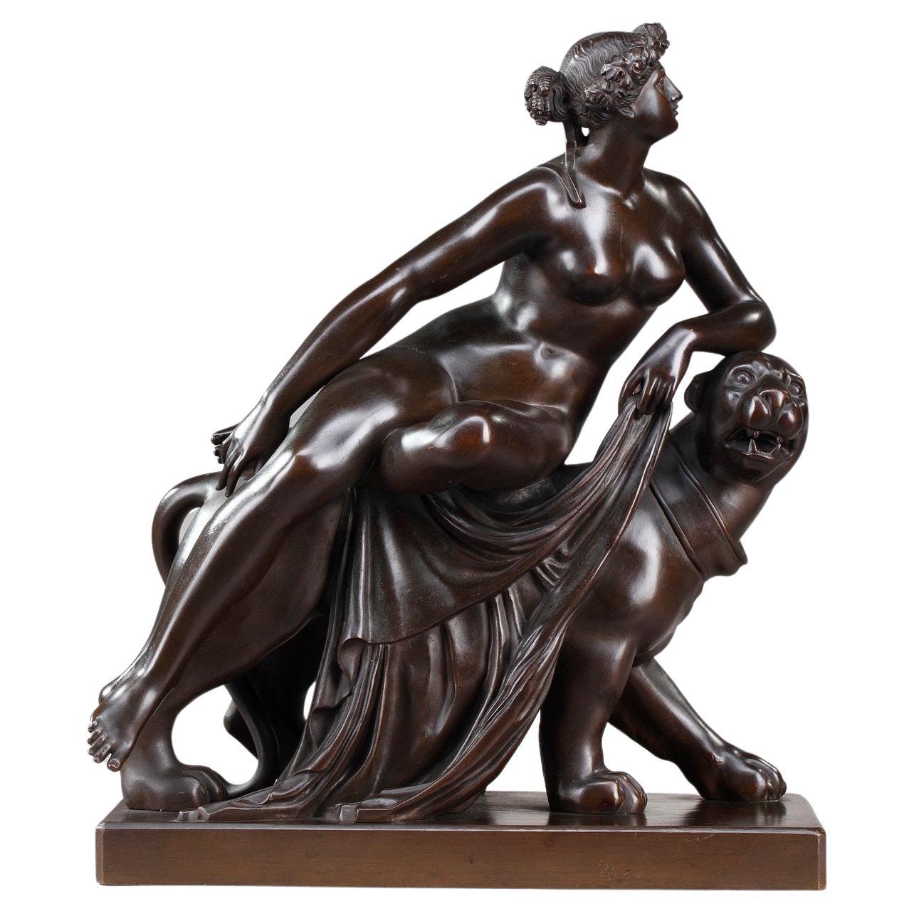 Bronze of "Ariadne Riding a Panther", After Johann Heinrich Dannecker For Sale