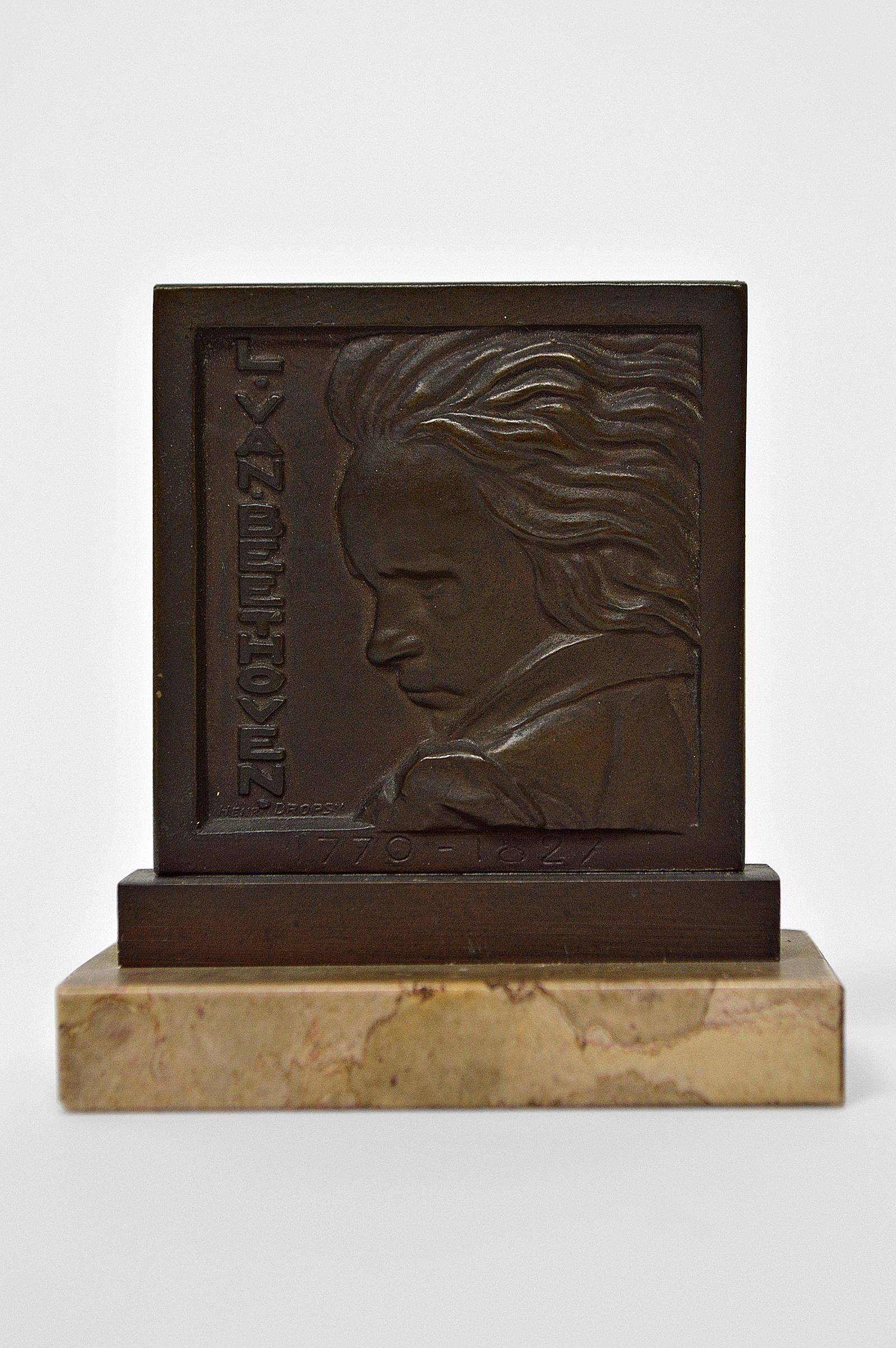 Art Deco Bronze of Beethoven by Henri Dropsy, France, circa 1920 For Sale