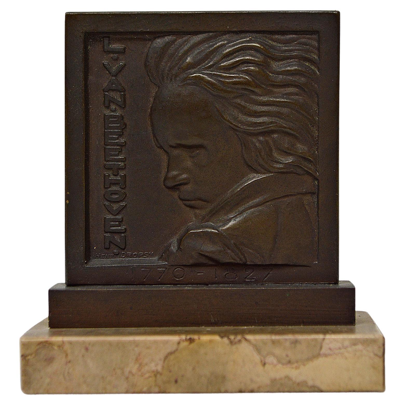 Bronze de Beethoven par Henri Dropsy, France, vers 1920 en vente