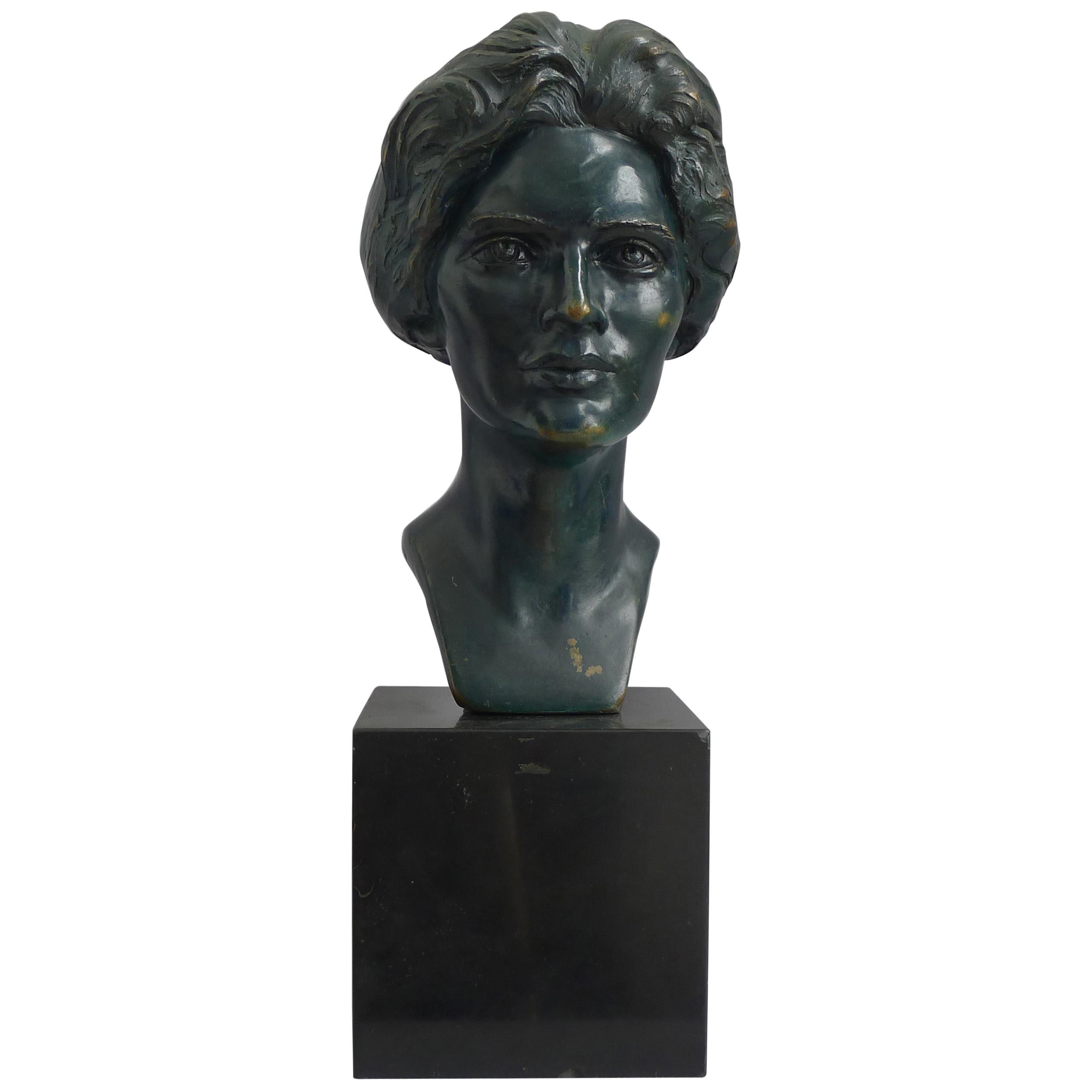 Bronze of Constance Irene Morris Signed by Anna Coleman Watts Ladd