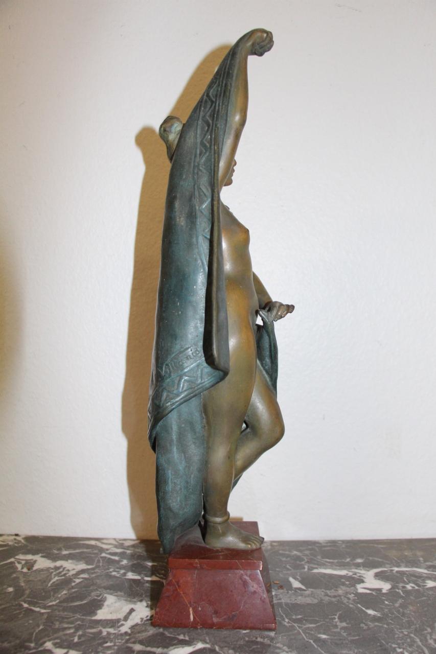 Bronze of Dancing Woman Signed by Emmanuel Villanis, 1858-1914 1