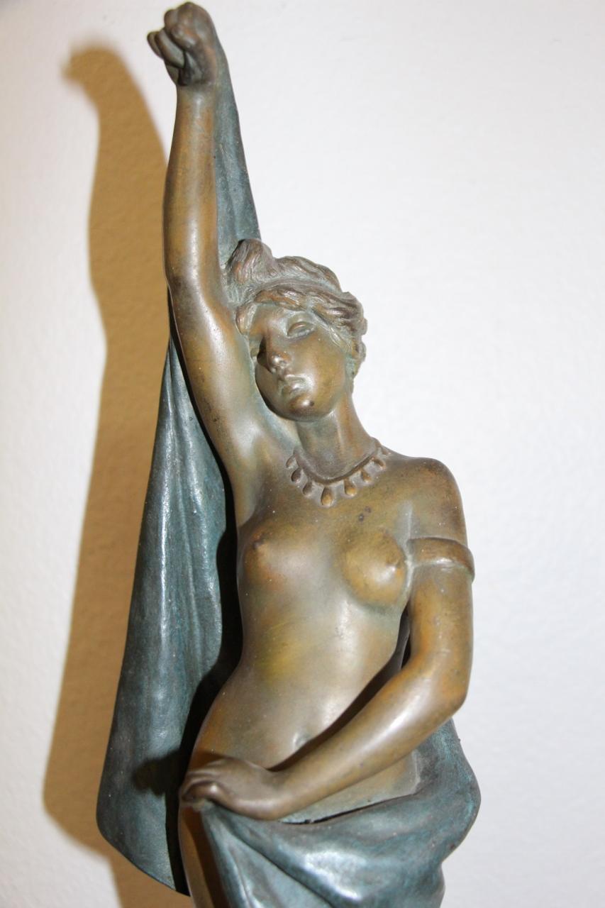 Bronze of Dancing Woman Signed by Emmanuel Villanis, 1858-1914 4