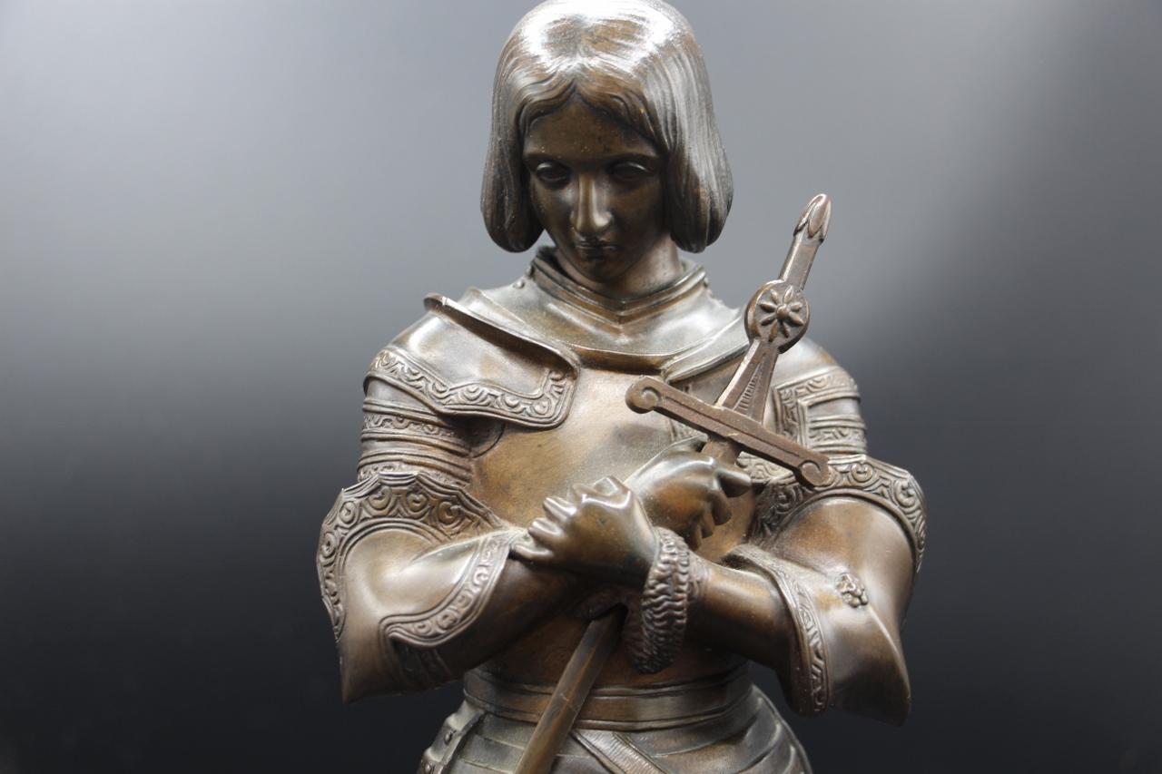 Bronze Of Joan Of Arc - Marie d'Orléans - Susse Brothers 19th Century im Angebot 1