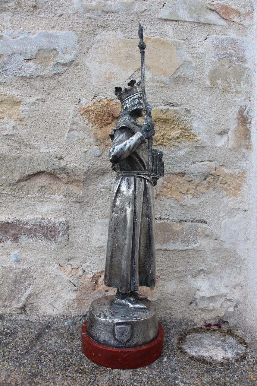 Bronze Of Saint Louis, Signed By Emmanuel Fremiet im Angebot 4