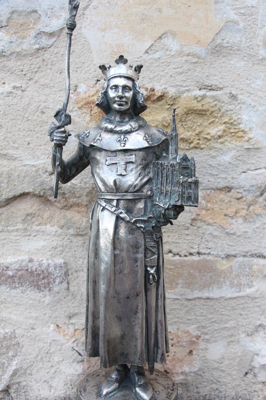 Bronze Of Saint Louis, Signed By Emmanuel Fremiet (Napoleon III.) im Angebot