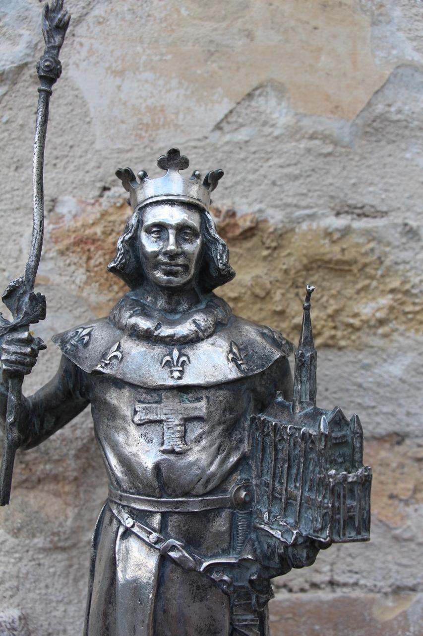 Bronze Of Saint Louis, Signed By Emmanuel Fremiet im Zustand „Gut“ im Angebot in Charmes, FR