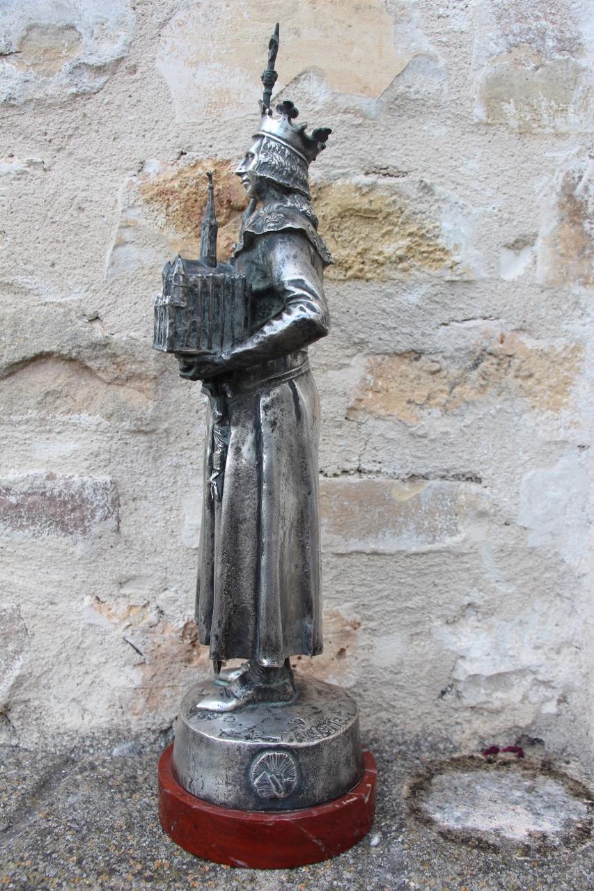 Bronze Of Saint Louis, Signed By Emmanuel Fremiet (19. Jahrhundert) im Angebot